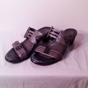 Women's sterling silver slip-on dress sandals